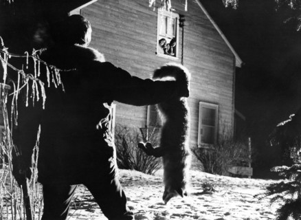 Keir Dullea (rear view with fox), Sandy Dennis, Anne Heywood, on-set of the film, "The Fox", Warner