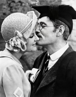 Petula Clark, Peter O'Toole, on-set of the film, "Goodbye, Mr. Chips", MGM, 1969