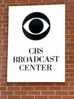CBS Broadcast Center, building sign and logo, Manhattan, New York City