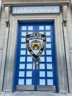 1st Precinct Police Station, building entrance, Tribeca, New York City
