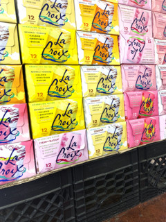 Sparkling Water Display at Grocery Store