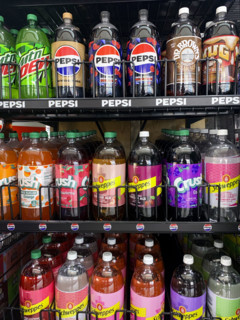 Soda Display at Grocery Store