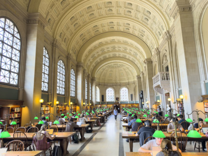 Reading room, McKim Building, Boston Public Library