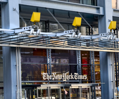 The New York Times Building, building exterior detail, 620 Eighth Avenue, Manhattan, New York City,