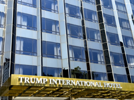 Trump International Hotel, building exterior detail, One Central Park West, Columbus Circle,