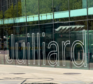 The Julliard School, Irene Diamond Building, building exterior detail, Broadway at West 66th