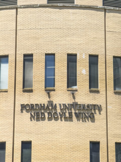 Fordham University Ned Doyle Wing, building exterior detail, Manhattan, New York City, New York,