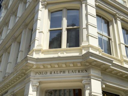 Ralph Lauren retail store, building exterior detail, 109 Prince Street, Soho, Manhattan, New York