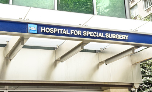 HSS Hospital for Special Surgery, building exterior detail, 248 East 65th Street, Manhattan, New