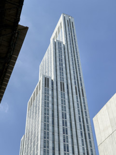 34-story residential tower, Columbia University, low angle view, Manhattanville Campus, West