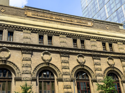 IRT Powerhouse, also known as the Interborough Rapid Transit Company Powerhouse, building exterior,
