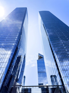Two Manhattan West (left), One Manhattan West (right) and 30 Hudson Yards (background) office
