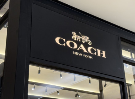 Coach retail store, exterior detail, 20 Hudson Yards, Hudson Yards, Manhattan, New York City, New