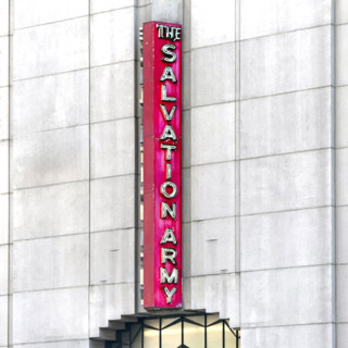 The Salvation Army, executive headquarters, building exterior detail, 120 West 14th Street,