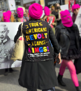 Demonstrators participating in "No Kings" Protest March, Manhattan, New York City, New York, USA,