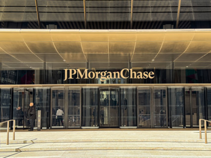 JPMorgan Chase Building, building exterior entrance detail, 270 Park Avenue, Manhattan, New York