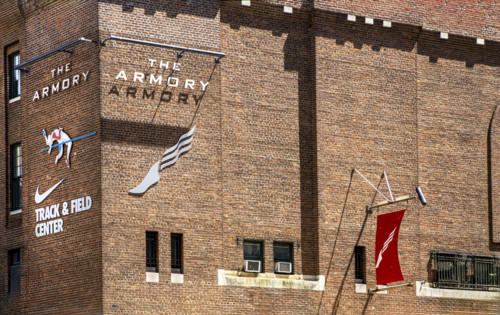 Nike Track and Field Center, The Armory, building exterior, 216 Fort Washington Avenue, Washington