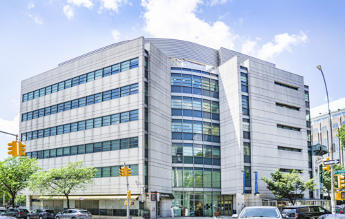 Mary Woodard Lasker Biomedical Research Building, building exterior and street scene, New