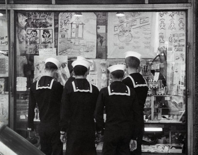 Group of sailors window shopping, Manhattan, New York City, New York, USA, Angelo Rizzuto, Anthony