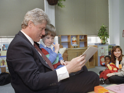 U.S. President Bill Clinton visiting the Child Development Center in downtown Atlanta, Georgia,