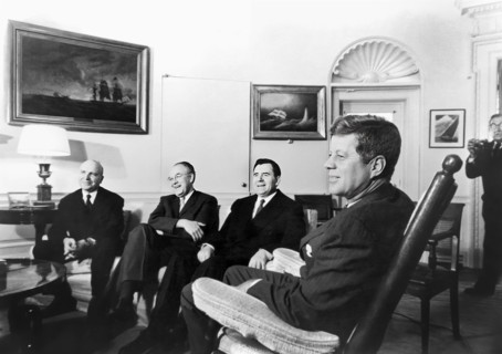 U.S. President John F. Kennedy (right) meeting with Minister of Foreign Affairs of the Soviet Union