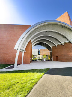 Edward and Joyce Linde Music Building, building exterior, Massachusetts Institute of Technology,