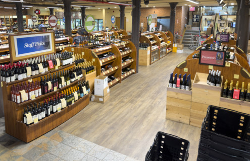 Astor Wines and Spirits, interior view, 399 Lafayette Street, Manhattan, New York City, New York,