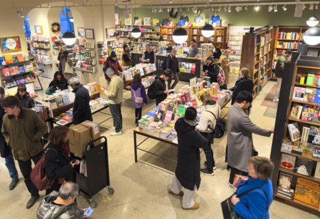 Customers in bookstore, Soho, Manhattan, New York City, New York, USA
