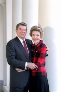 U.S. President Ronald Reagan and U.S. First Lady Nancy Reagan portrait on Their 35th wedding