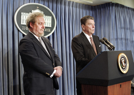 U.S. President Ronald Reagan announcement regarding the nomination of Robert Bork as Associate