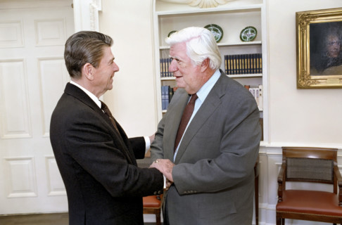 U.S. President Ronald Reagan and Speaker of the U.S. House of Representatives Thomas "Tip" O'Neill