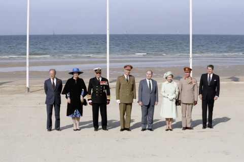 Canada Prime Minister Pierre Trudeau, Queen Beatrix of the Netherlands, King Olav V of Denmark,