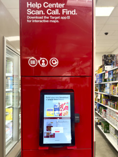 In-store interactive Help Center kiosk, Target department store, Tribeca, Manhattan, New York City,