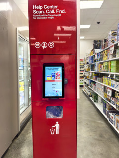 In-store interactive Help Center kiosk, Target department store, Tribeca, Manhattan, New York City,