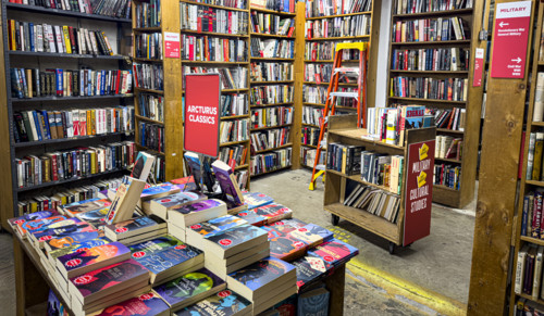 Shelves filled with books, Strand Book Store, Manhattan, New York City, New York, USA