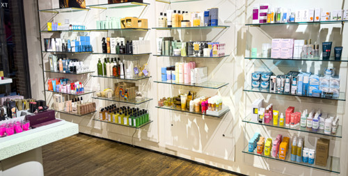 Cosmetics and skin care products, Anthropologie Store, Chelsea Market, Manhattan, New York City,