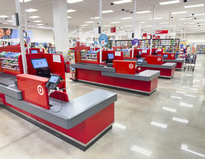 Check-out counters, Target Department Store, Boca Raton, Florida, USA