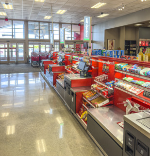 Self check-out counters , Target Department Store, Boca Raton, Florida, USA
