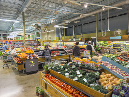 Customers shopping in fruits and vegetables department, Publix Supermarket, Boca Raton, Florida,