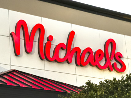 Michaels arts and crafts retail store, building exterior detail, Boca Raton, Florida, USA