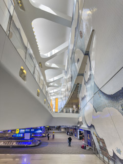 Baggage claim area, Terminal C, LaGuardia Airport, Queens, New York City, New York, USA