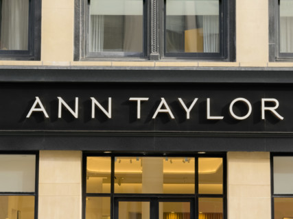 Ann Taylor retail store, building exterior detail, 141 Fifth Avenue, Manhattan, New York City, New