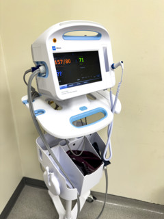 Hillron Welch Allyn Connex vital signs monitor in hospital room