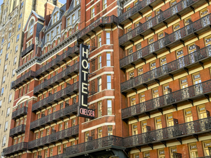 Hotel Chelsea luxury hotel and residential apartment building, building exterior, 222 West 23rd