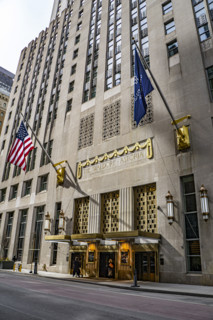 The Waldorf Astoria, luxury hotel and condominium residence, building exterior and street scene,