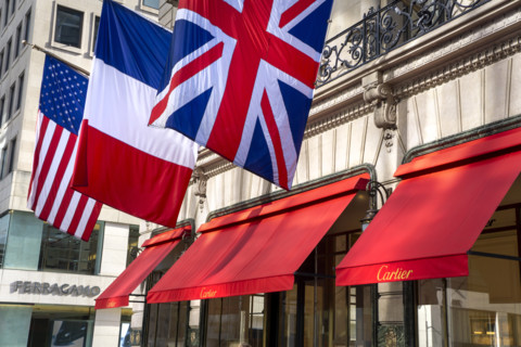 Cartier retail store, building exterior detail, 653 Fifth Avenue, Manhattan, New York City, New