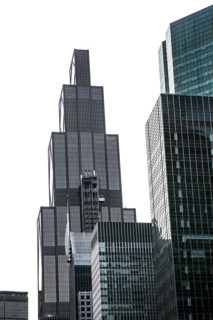 Midtown Manhattan cityscape featuring JPMorgan Chase office building, New York City, New York, USA