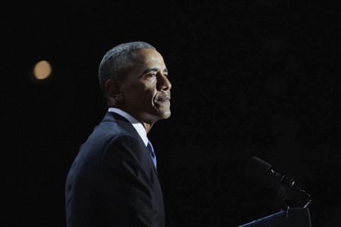 U.S. President Barack Obama delivering his farewell address, McCormick Place Convention Center,