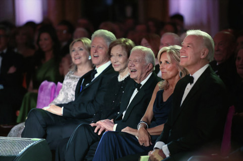 U.S. Secretary of State Hillary Rodham Clinton, former U.S. President Bill Clinton, former U.S.