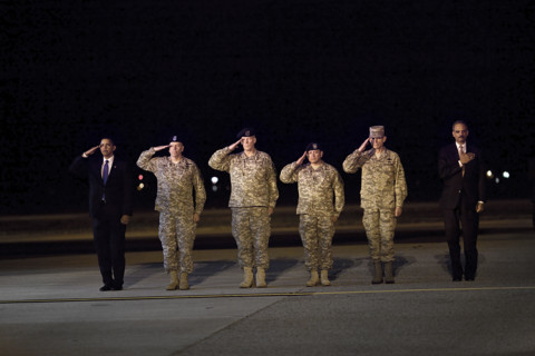 U.S. President Barack Obama and U.S. Attorney General Eric Holder attending ceremony for the